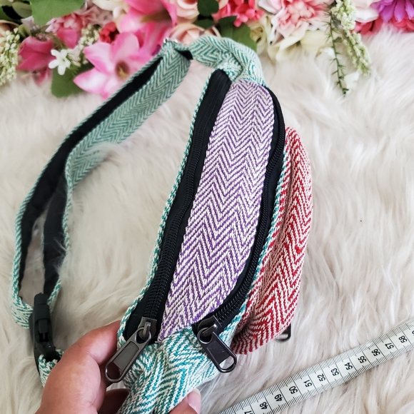 Nwot handmade hemp cotton boho fannypack - Picture 4 of 10